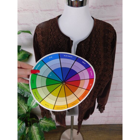 Vintage Japan Velvet Lace Victorian Prairie Blouse Boho Cottagecore L - Picture 9 of 12